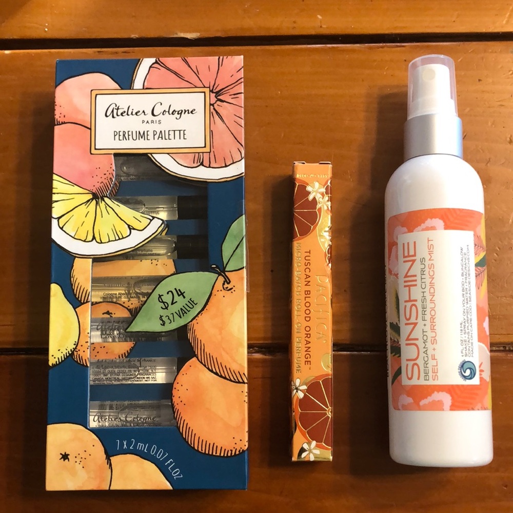 Perfume Lot: Atelier Palette, Pacifica Blood Orange, Sunshine Berg & Frsh Citrus